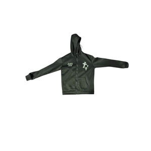 Men's MANFINITY Black Full Zip Hoodie M with White Crosses #511